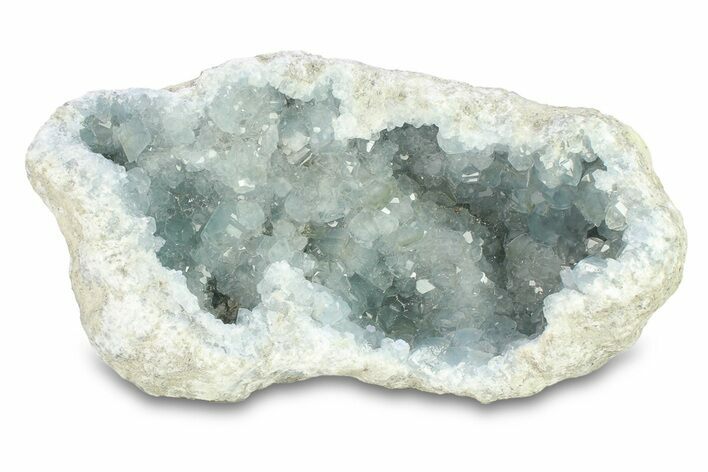 Crystal Filled Celestine (Celestite) Geode - Madagascar #293075